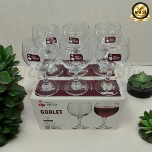 ชุดแก้วไวน์ RED CHERRY 175ml กล่องละ 6 ใบ ขนาดกว้าง 6cm สูง 13cm วัสดุแก้วคุณภาพสูง