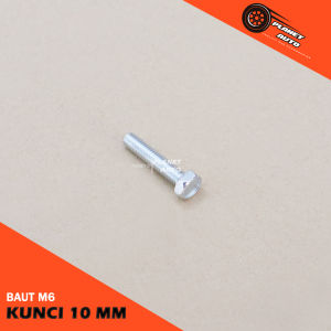 Baut M6 Kunci 10 mm Panjang 33 mm Galvanis Harga Untuk 5 Pcs