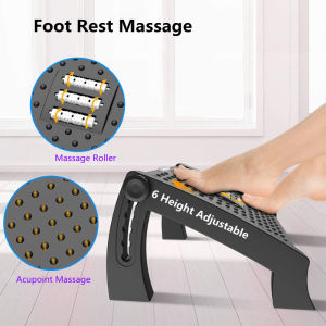 Adjustable Footrest Office Foot Rest Stool Creative Massaging Function Tilt ForUnder Desk Support Leg Feet Relaxing Tool Under Desk Support Foot Relax 脚踏凳