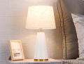 Nordic Household Metal Table Lamp Energy-saving Bedroom Bedside Lamp LED Study Desk Lamp Modern Simple Home Living room Hotel Decoration Fixtures -UK Plug 42*25cm. 