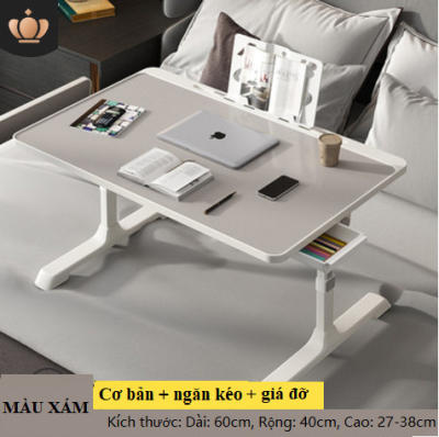Bàn gấp laptop gấp gọn, bàn học sinh viên, có ngăn kéo , khe để ipad điện thoại,