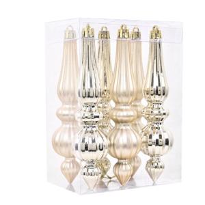 6 cái kim loại PVC bóng trang trí Giáng sinh trang trí cho dạng treo hình cây thông giáng sinh đồ trang trí bóng cho tiệc tùng lễ hội centerpieces