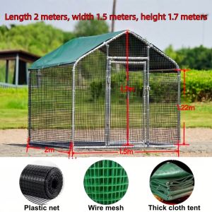 Large Chicken Coop Outdoor Run Cage Poultry Enclosure Rabbit Duck Pet Fence Heavy Duty Metal Frame
