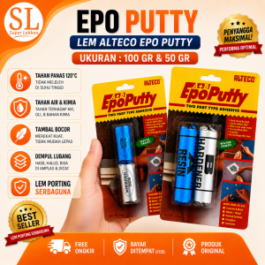 Lem Alteco EpoPutty Penutup Bocor Toren Pipa Kitchen Sink Wastafel 100gr dan 50 gram