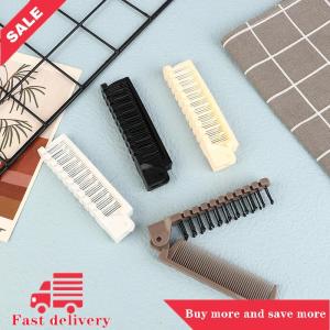 [COD] 1Pc 2 In 1 Travel Portable Fashion Hair Comb Folding Anti-static Plastic Comb Hair Brush Compact Pocket Hair Comb