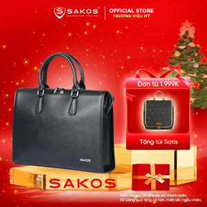 Cặp da công sở cao cấp Sakos Onora - Thiết kế hiện đại chất liệu da Microfiber cao cấp và bền bỉ.