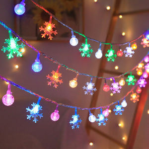 Solar light string outdoor camping tent christmas atmosphere decoration star lights with led new year lights night lights