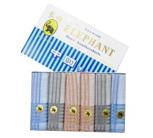 Fiona 6 pcs sapu tangan pria dewasa selampe catton elephant cap gajah