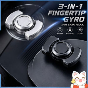 3 In 1 Fidget Spinner Magnetic Snap Slider Alloy Fingertip Gyro EDC Toy Giroskop Jari Tangan 指尖陀螺仪