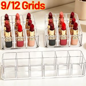 9/12Grid Lipstick Holder Transparent Acrylic Cosmetics Storage Box Plastic Lipstick Organizer Home Lipstick Makeup Showing Shelf2026