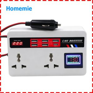 Vehicle Inverter 200W 12V/24V to 110V/220V with LED Display for Easy Monitoring