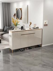 2025 New Shoes Cabinet Light Luxury Entry Lacquer Shoes Cabinet Living Room Home Entrance Cabinet