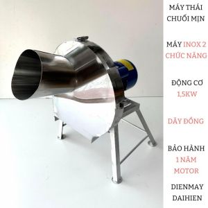 Máy thá¡ Chuối INOX Siêu Mịn -  Cắt Chuối Nguyên Cây - Băm Cỏ Voi. Động Cơ 15kW Bao Dây Đồng 100%