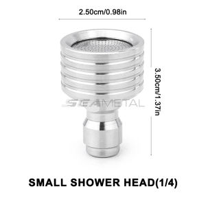 Seetal áp lực cao giao diện rửa vòi phun thép không gỉ vòi hoa sen lưỡi 1/4 kết nối nhanh Rửa xe ô tô dụng cụ làm vườn