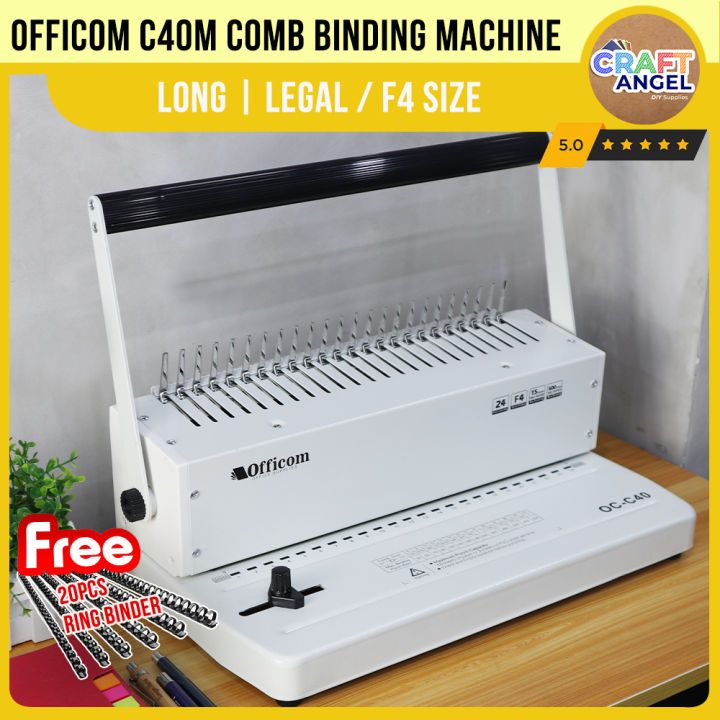 Comb Binding Machine (Long Legal) Brand Heavy Duty C40M F4