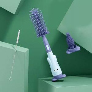 แปรงล้างขวดนมซิลิโคน 3 in 1 สําหรับทําความสะอาดขวดนมเด็กทารก