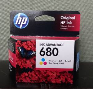 ้HP  ink  680 - Color 3สี ของแท้ศูนย์ รับประกันคุณภาพการพิมพ์ 100 %  FOR 2135 3635 1115 3835)