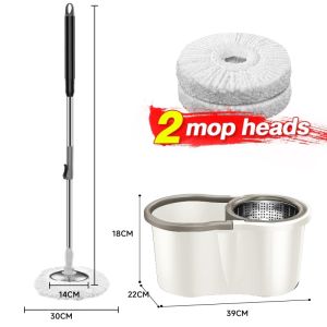 Oimiu 360 Mop With Spinner Rorating Map Squeezer Floor Cleaning Heavy Duty Tornado Mop Bucket Set