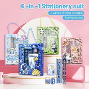5 In 1 Stationery Set Childrens Stationery Set Giveaways Gift Items for Kids Christmas Pencil with Box Gift