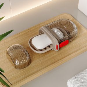 Travel Soap Box With Lid Container Outdoor Necessary Portable Waterproof Soap Holder Drainable Soap Box