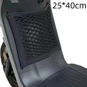 Universal Motorcycle Cargo Net Storage Mesh – Double-Layer Expandable Elastic Organizer Pocket for Scooter Moped Bike