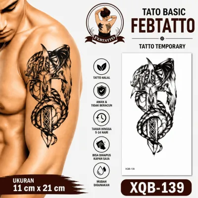 Tato Temporer Ukuran 21cmx11cm Tato Lengan Tato Dada Tato tangan Tato Kaki Tato Punggung Tato Jari Motif Aesthetic Tatto Temporary Stiker Tato Halal Grosir Tato air motif serigala harimau salib geshia bunga XQB
