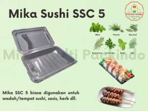 Mika Sushi SSC 5 isi 50 pcs |Mika Kemasan Sushi/Herb/Sosis |Mika Tebal