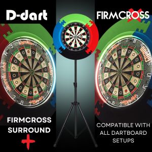 FIRMCROSS DARTBOARD SURROUND - LED SURROUND PLUS EVA DART BOARD SURROUND WITH LIGHT SYSTEM (SURROUND PAPAN DART)