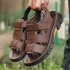 Korean Sandals for Men Anti-slip Mens Hole Shoes Waterproof EVA Outdoor Sandals Summer Beach Shoes For Men Size 39-46