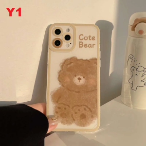 Casing Soft Case Oppo A5 2020 A9 2020 A5S A7 A11K A12 A15 A15S A16 A16S A54 4G A74 4G A95 F9 F19 Case Cute Bear Smile Character Silicon Premium