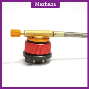 Mazhaha Chất lượng cao cắm trại lò gas chuyển đổi thiết bị dài gas Tank gas lò chuyển đổi đầu kim loại gas Tank xi lanh Adapter