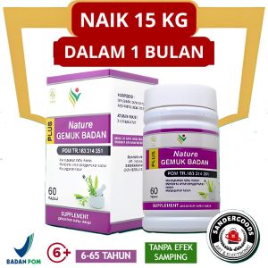 Obat Gemuk Badan BPOM Permanen 60 Kapsul Vitamin Penambah Berat Badan Herbal