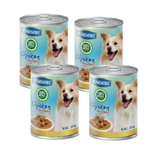 4 Cans【SG Stock】375g FAENBEI Meat Chunk Pet Snack Can Pure Natural Organic High Nutrition Pet food for Puppies and adult dogs(chicken beef)
