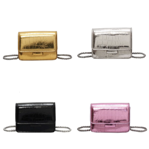 Trendy Mini Square Crossbody Bag for Women PU Leather Handbag with Chain Strap Shoulder Bags for Evening Outfits