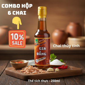 Combo 6 chai Nước Mắm Chắt Từ Ruốc- Gia Đẳng 250ml nguyên chất 100% ủ 36 tháng 28 độ đạm ruốc Chuẩn Ocop