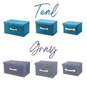 STADIA HOME MANILA STOCK! Foldable Storage Box Fabric Stackable Organizer Box Large Container with Divider for Clothes