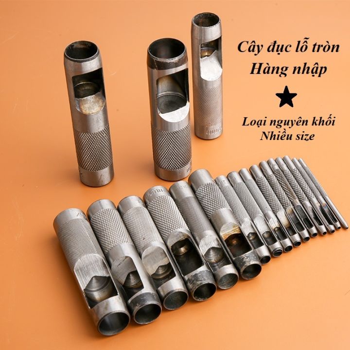 Cây đục lỗ Dụng cụ đục lỗ tròn | Dụng cụ làm đồ da | Loại Nguyên Khối ...