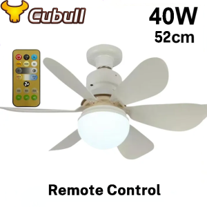 Y·S·S YaSheng [Fast Delivery] 30W Ceiling Fan Light With Remote Control E27 Fan Blade Bulb LED lights 16.5-inch Interface Bedroom Silent Fan Light Chandelier Ceiling Light