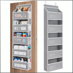 กระเป๋าแขวนเก็บของ ความจุขนาดใหญ่พิเศษ รับน้ำหนักได้มาก ถุงเก็บของ ที่เก็บของหลังประตู ห้องนอนที่บ้าน