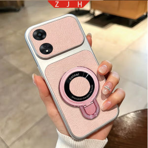 Suitable For OPPO A18 A38 A98 5G Leather Phone Case Folding Bracket Shockproof Casing With U Magnetic Suction