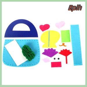 [Epih] 8Pcs Kids Sewing Kit DIY Felt Sewing Kits Preschool Educational Toys Craft Felt With Safety Needle For Boys Girls Beginners