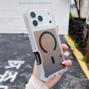 Shockproof Laser Dazzling Phone Case for iPhone 17 Air Pro 18 Pro Max Double Colorful Camera Bumper Layer Armor Cover