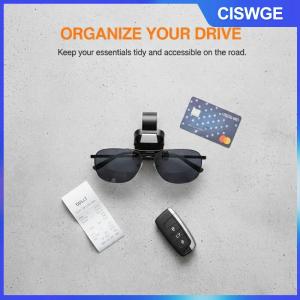 CISWGE 1 chiếc Kẹp kính trên tấm che nắng ô tô Giá đựng kính mắt trong xe Hộp đựng nhỏ gọn Phụ kiện nội thất ô tô với chốt hợp kim