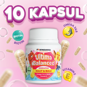 Dewarangga Vitamin Kucing ULTIMA BALANCED untuk Kesehatan Kulit&Bulu Kucing Mengatasi Jamur&Rontok
