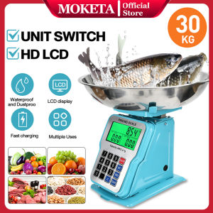 Rechargeable Digital price computing scale Food Meat Produce 30kg Wet market price electronic scale