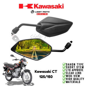 Kawasaki CT 125 150 LEGITMOTO SIDE MIRROR SHORT STEM CLEAR AND NON-GRADED LENS (DAHON TYPE) 7440