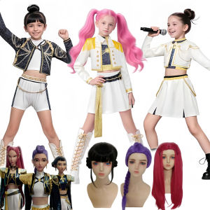 K-Pop Demon Hunters Zoey Rumi Mira Costume Fancy Dress Cosplay Virtual Idol Movie Cosplay for Girl Halloween Carniva
