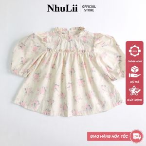 Đầm bé gái NHULII đầm hoa tiểu thư cho bé 8 đến 17 kg NI024