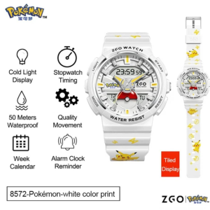 Pokemon Watch Pikachu Multi-function Sport Waterproof Electronic kids chlidren Watch Poke Ball LED Student Children Boy Girl Boxes Birthday