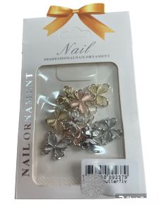 Cat Eye Butterfly Nail Charms Alloy Butterfly Nail Art Charms Nail Gems Golden Nail Charm Nail Jewels For Nail Art DIY